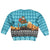 Afghanistan Christmas Kid Ugly Christmas Sweater with Santa on Flying Carpet Mosque Camels and Desert Sunset Design - Wonder Print Shop