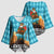 Afghanistan Christmas Kimono Sleeve Blouse with Santa on Flying Carpet Mosque Camels and Desert Sunset Design - Wonder Print Shop