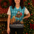 Afghanistan Christmas Knitted V-Neck Vest with Santa on Flying Carpet Mosque Camels and Desert Sunset Design - Wonder Print Shop