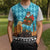 Afghanistan Christmas Knitted V-Neck Vest with Santa on Flying Carpet Mosque Camels and Desert Sunset Design - Wonder Print Shop