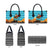 Afghanistan Christmas Leather Bag with Santa on Flying Carpet Mosque Camels and Desert Sunset Design - Wonder Print Shop