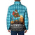 Afghanistan Christmas Padded Jacket with Santa on Flying Carpet Mosque Camels and Desert Sunset Design - Wonder Print Shop