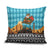 Afghanistan Christmas Pillow Cover with Santa on Flying Carpet Mosque Camels and Desert Sunset Design - Wonder Print Shop