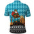 Afghanistan Christmas Polo Shirt with Santa on Flying Carpet Mosque Camels and Desert Sunset Design - Wonder Print Shop
