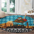 Afghanistan Christmas Round Carpet with Santa on Flying Carpet Mosque Camels and Desert Sunset Design - Wonder Print Shop