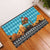 Afghanistan Christmas Rubber Doormat with Santa on Flying Carpet Mosque Camels and Desert Sunset Design - Wonder Print Shop