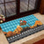 Afghanistan Christmas Rubber Doormat with Santa on Flying Carpet Mosque Camels and Desert Sunset Design - Wonder Print Shop