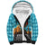 Afghanistan Christmas Sherpa Hoodie with Santa on Flying Carpet Mosque Camels and Desert Sunset Design - Wonder Print Shop