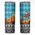 Afghanistan Christmas Skinny Tumbler with Santa on Flying Carpet Mosque Camels and Desert Sunset Design - Wonder Print Shop