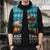 Afghanistan Christmas Sleeveless Puffer Jacket with Santa on Flying Carpet Mosque Camels and Desert Sunset Design - Wonder Print Shop