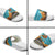 Afghanistan Christmas Slide Sandals with Santa on Flying Carpet Mosque Camels and Desert Sunset Design - Wonder Print Shop