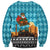 Afghanistan Christmas Sweatshirt with Santa on Flying Carpet Mosque Camels and Desert Sunset Design - Wonder Print Shop