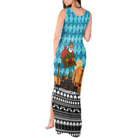 Afghanistan Christmas Tank Maxi Dress with Santa on Flying Carpet Mosque Camels and Desert Sunset Design - Wonder Print Shop