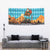 Afghanistan Christmas Tapestry with Santa on Flying Carpet Mosque Camels and Desert Sunset Design - Wonder Print Shop