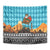 Afghanistan Christmas Tapestry with Santa on Flying Carpet Mosque Camels and Desert Sunset Design - Wonder Print Shop