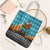 Afghanistan Christmas Tote Bag with Santa on Flying Carpet Mosque Camels and Desert Sunset Design - Wonder Print Shop