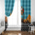 Afghanistan Christmas Window Curtain with Santa on Flying Carpet Mosque Camels and Desert Sunset Design - Wonder Print Shop