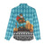 Afghanistan Christmas Women Casual Shirt with Santa on Flying Carpet Mosque Camels and Desert Sunset Design - Wonder Print Shop