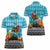 Afghanistan Christmas Women Polo Shirt with Santa on Flying Carpet Mosque Camels and Desert Sunset Design - Wonder Print Shop