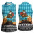 Afghanistan Christmas Women Sleeveless Polo Shirt with Santa on Flying Carpet Mosque Camels and Desert Sunset Design - Wonder Print Shop