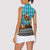Afghanistan Christmas Women Sleeveless Polo Shirt with Santa on Flying Carpet Mosque Camels and Desert Sunset Design - Wonder Print Shop