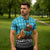 Afghanistan Christmas Zipper Polo Shirt with Santa on Flying Carpet Mosque Camels and Desert Sunset Design - Wonder Print Shop