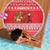 Afghanistan Christmas Beach Blanket with Santa Camels Sheep Traditional Pattern and Festive Design - Wonder Print Shop