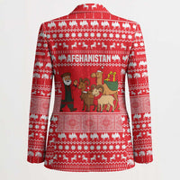 Afghanistan Christmas Blazer with Santa Camels Sheep Traditional Pattern and Festive Design - Wonder Print Shop
