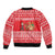 Afghanistan Christmas Bomber Jacket with Santa Camels Sheep Traditional Pattern and Festive Design - Wonder Print Shop