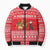 Afghanistan Christmas Bomber Puffer Jacket with Santa Camels Sheep Traditional Pattern and Festive Design - Wonder Print Shop