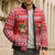 Afghanistan Christmas Bomber Puffer Jacket with Santa Camels Sheep Traditional Pattern and Festive Design - Wonder Print Shop