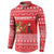 Afghanistan Christmas Button Sweatshirt with Santa Camels Sheep Traditional Pattern and Festive Design - Wonder Print Shop