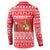 Afghanistan Christmas Button Sweatshirt with Santa Camels Sheep Traditional Pattern and Festive Design - Wonder Print Shop