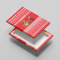 Afghanistan Christmas Canvas Wall Art with Santa Camels Sheep Traditional Pattern and Festive Design - Wonder Print Shop