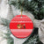 Afghanistan Christmas Ceramic Ornament with Santa Camels Sheep Traditional Pattern and Festive Design - Wonder Print Shop