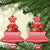 Afghanistan Christmas Ceramic Ornament with Santa Camels Sheep Traditional Pattern and Festive Design - Wonder Print Shop