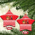 Afghanistan Christmas Ceramic Ornament with Santa Camels Sheep Traditional Pattern and Festive Design - Wonder Print Shop
