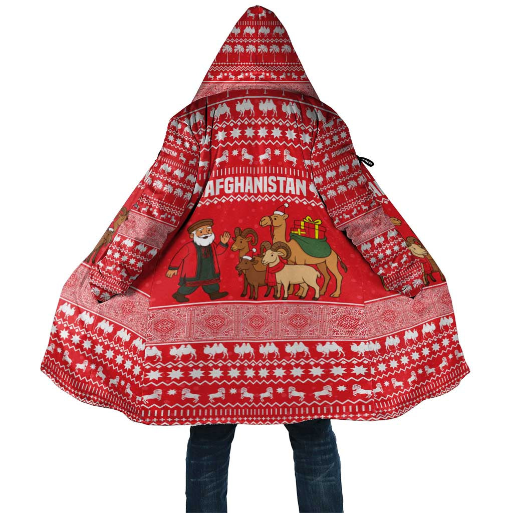Afghanistan Christmas Cloak with Santa Camels Sheep Traditional Pattern and Festive Design - Wonder Print Shop