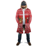 Afghanistan Christmas Cloak with Santa Camels Sheep Traditional Pattern and Festive Design - Wonder Print Shop