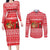 Afghanistan Christmas Couples Matching Long Sleeve Bodycon Dress and Long Sleeve Button Shirt with Santa Camels Sheep Traditional Pattern and Festive Design - Wonder Print Shop