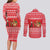 Afghanistan Christmas Couples Matching Long Sleeve Bodycon Dress and Long Sleeve Button Shirt with Santa Camels Sheep Traditional Pattern and Festive Design - Wonder Print Shop
