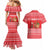 Afghanistan Christmas Couples Matching Mermaid Dress and Hawaiian Shirt with Santa Camels Sheep Traditional Pattern and Festive Design - Wonder Print Shop
