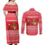 Afghanistan Christmas Couples Matching Off Shoulder Maxi Dress and Long Sleeve Button Shirt with Santa Camels Sheep Traditional Pattern and Festive Design - Wonder Print Shop