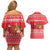 Afghanistan Christmas Couples Matching Off Shoulder Short Dress and Hawaiian Shirt with Santa Camels Sheep Traditional Pattern and Festive Design - Wonder Print Shop