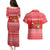 Afghanistan Christmas Couples Matching Puletasi and Hawaiian Shirt with Santa Camels Sheep Traditional Pattern and Festive Design - Wonder Print Shop