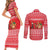 Afghanistan Christmas Couples Matching Short Sleeve Bodycon Dress and Long Sleeve Button Shirt with Santa Camels Sheep Traditional Pattern and Festive Design - Wonder Print Shop