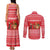 Afghanistan Christmas Couples Matching Tank Maxi Dress and Long Sleeve Button Shirt with Santa Camels Sheep Traditional Pattern and Festive Design - Wonder Print Shop