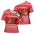 Afghanistan Christmas Cross Shoulder Shirt with Santa Camels Sheep Traditional Pattern and Festive Design - Wonder Print Shop