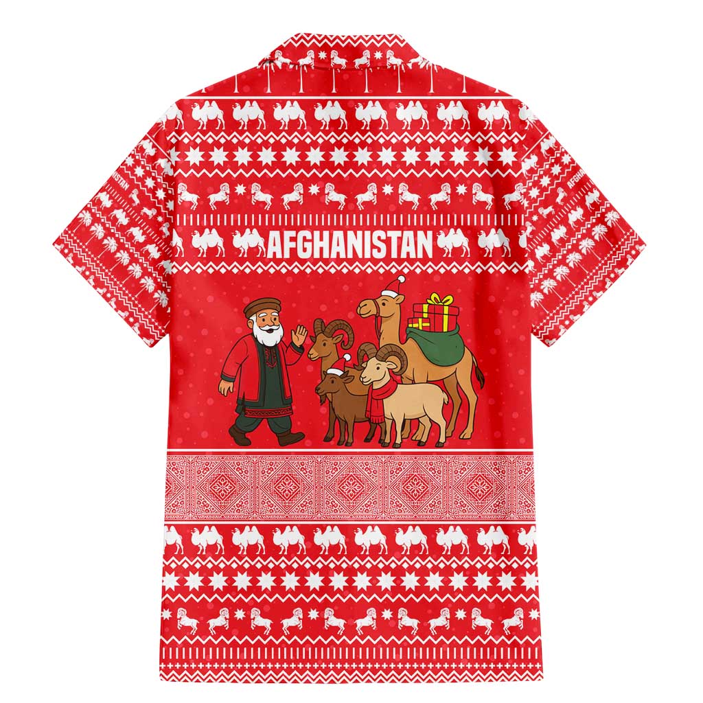Afghanistan Christmas Family Matching Mermaid Dress and Hawaiian Shirt with Santa Camels Sheep Traditional Pattern and Festive Design - Wonder Print Shop