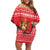 Afghanistan Christmas Family Matching Off Shoulder Short Dress and Hawaiian Shirt with Santa Camels Sheep Traditional Pattern and Festive Design - Wonder Print Shop